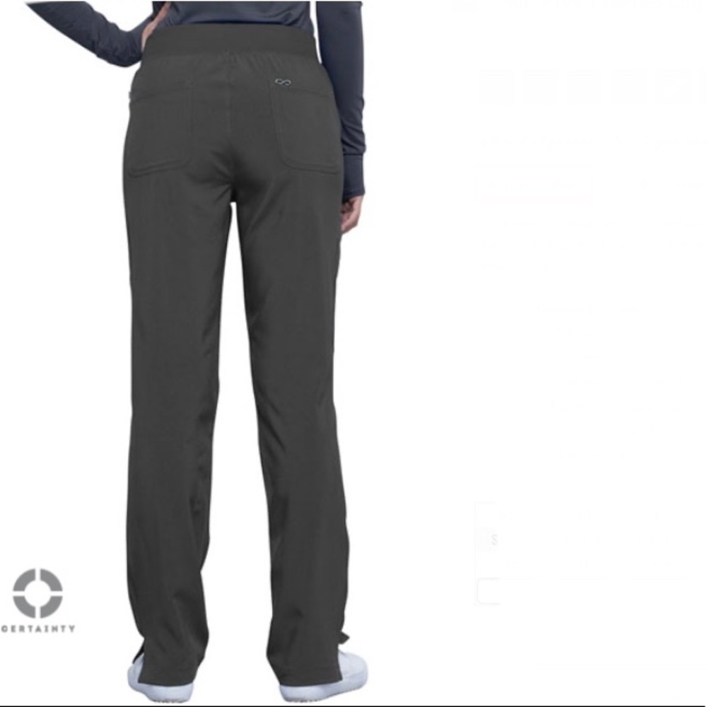 Petite Midrise Tapered Leg Scrub Pant (Pewter)